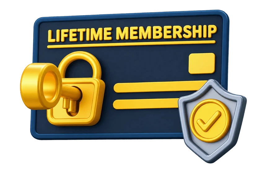 Lifetime membership card